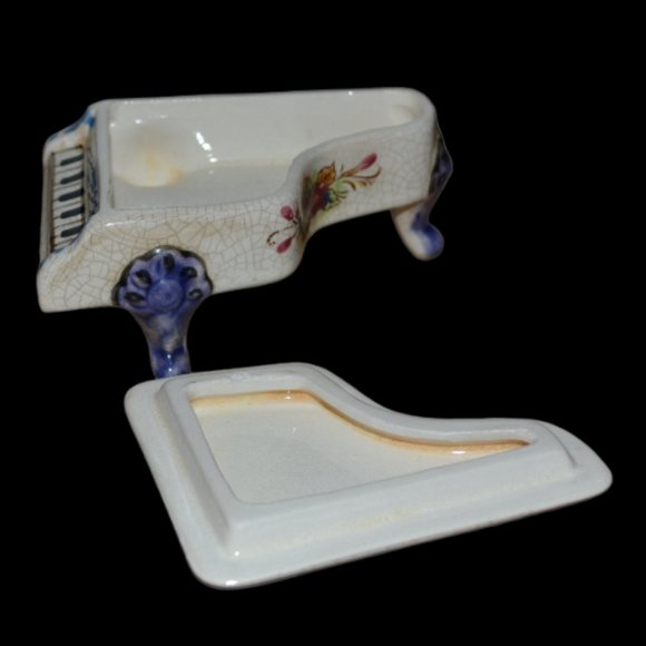 Vintage 3 Piece Piano Set 2 Pianos Piano Player Floral Design Japan - Picture 11 of 14